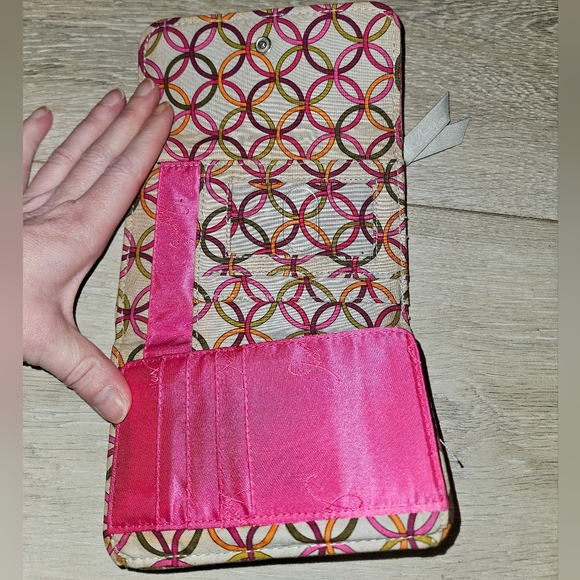 Vera Bradley Euro Trifold Wallet Retired "Tea Garden" Pattern - Picture 3 of 7